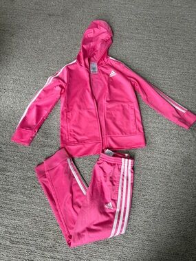 adidas Hot Pink Two-Piece Track Jacket and Pants